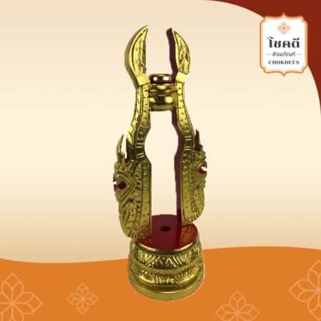 ขาตั้งตาลปัตร แกะลายพญานาค